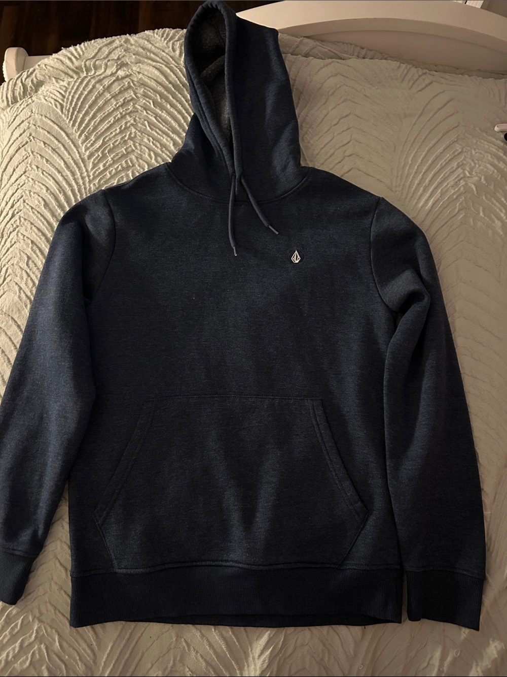 Volcom Dark Navy Pullover Hoodie with Subtle Logo